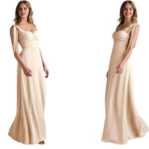 NWT AZAZIE LIZET Alabaster A-Line Sweetheart Neckline Chiffon Dress, size A4